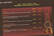 Pizzamania menu