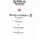 La Table Du Kastelberg menu