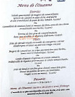 Le Cheval Blanc menu