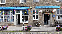 The Stripey Badger Bookshop, Coffee Shop Kitchen outside