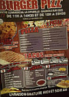 Burger Pizz menu