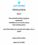 Cape Greko menu