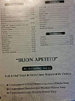 La Sicilia Pizza Cafe menu