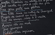 Auberge de l'Acotin menu