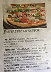Pizza Cassie menu