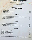 Gaudina menu