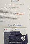 Les Cabines menu