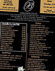 Baker's Cocktail menu