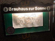 Brauhaus zur Sonne menu