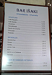Chuerreria Inaki menu