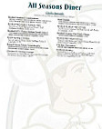 All Seasons Diner menu