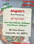 Angelo's Pizza menu