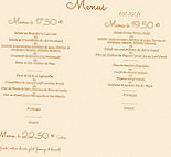 Le Clos Normand menu