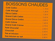 Le Cafe Noir menu