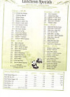 Panda House menu