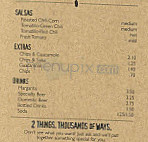Mexican Grill Inc menu