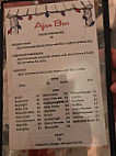 Ajax Diner menu