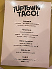 Uptown Taco menu