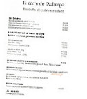 Auberge De La Comtière menu