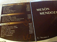 Meson Mendoza menu