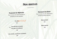 Bercail menu