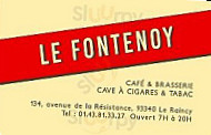 Le Fontenoy menu