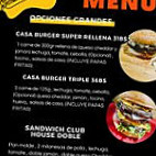Casa Burger menu