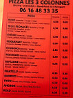 Pizza Et Paella Les 3 Colonnes menu