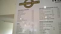 Barnacle Bill's Traditional Fish Chips menu