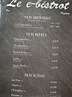 Le E-bistrot menu
