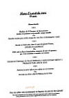 Château De La Verie menu