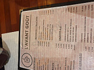 L'Avant Goût menu