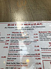 Bistro Mauzac menu