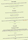 Le Martinet menu