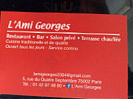 L'Ami Georges menu