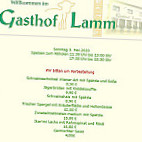 Gasthof Lamm menu