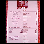 EJ's Eats & Drinks menu