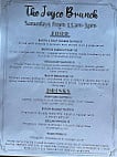 The Joyce Irish Pub menu