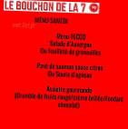 Le Bouchon De La 7 menu