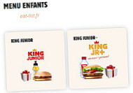 Burger King menu