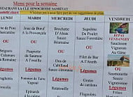 La Clé Sénochoise menu