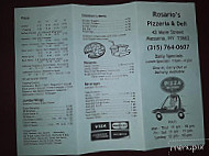 Rosario's Deli menu