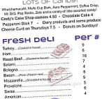 Tru-north Pizza Co menu