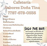 Sabores Dona Tina menu