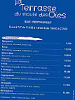 La Terrasse Du Moulin Des Oies menu