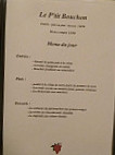 Le P'tit Bouchon menu