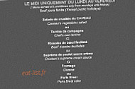 Le Caveau menu