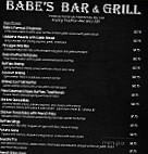 Babe's menu