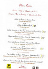 La Charmille menu