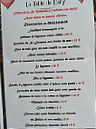La Table De Dary menu